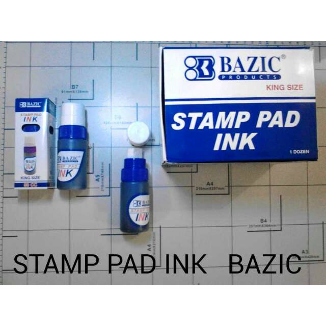 

Tinta stempel tersedia dalam warna biru dan merah