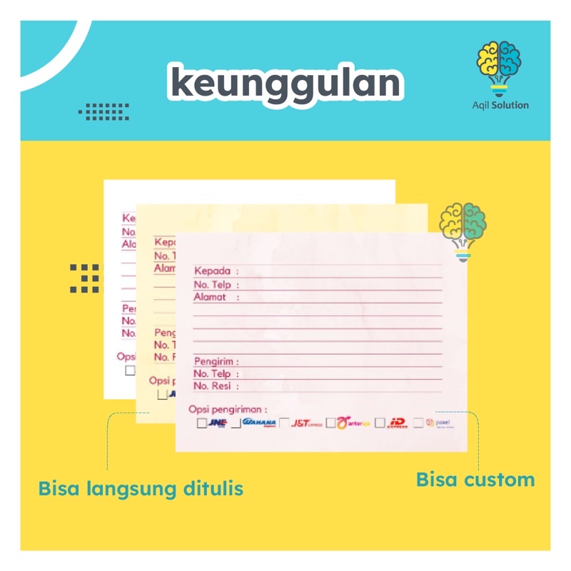 (50pcs) Stiker Pengiriman Olshop Ready stok dan custom