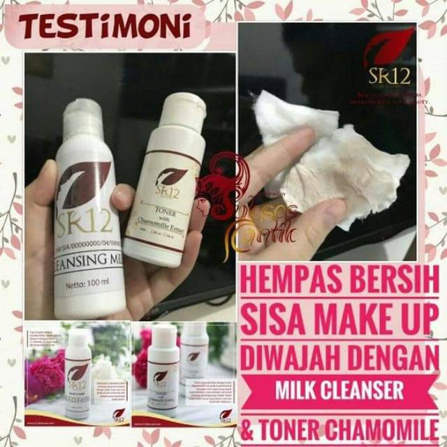 TONER CHAMOMILLE SR12 / PENGHILANG MATA PANDA / MENCERAHKAN WAJAH / PEMBERSIH DAN PENYEGAR BPOM