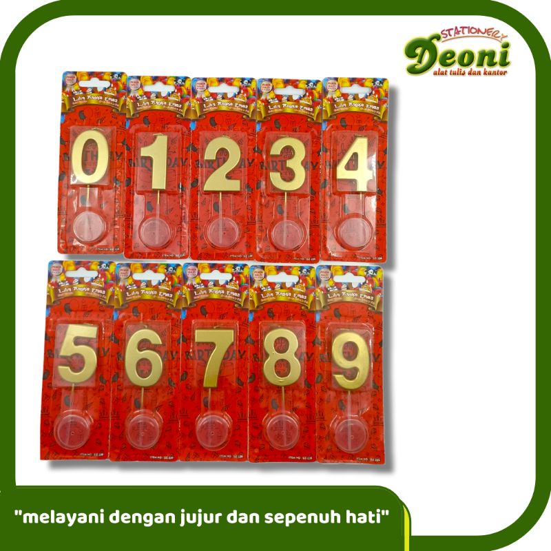 SON Gold Candle Lilin Angka Emas