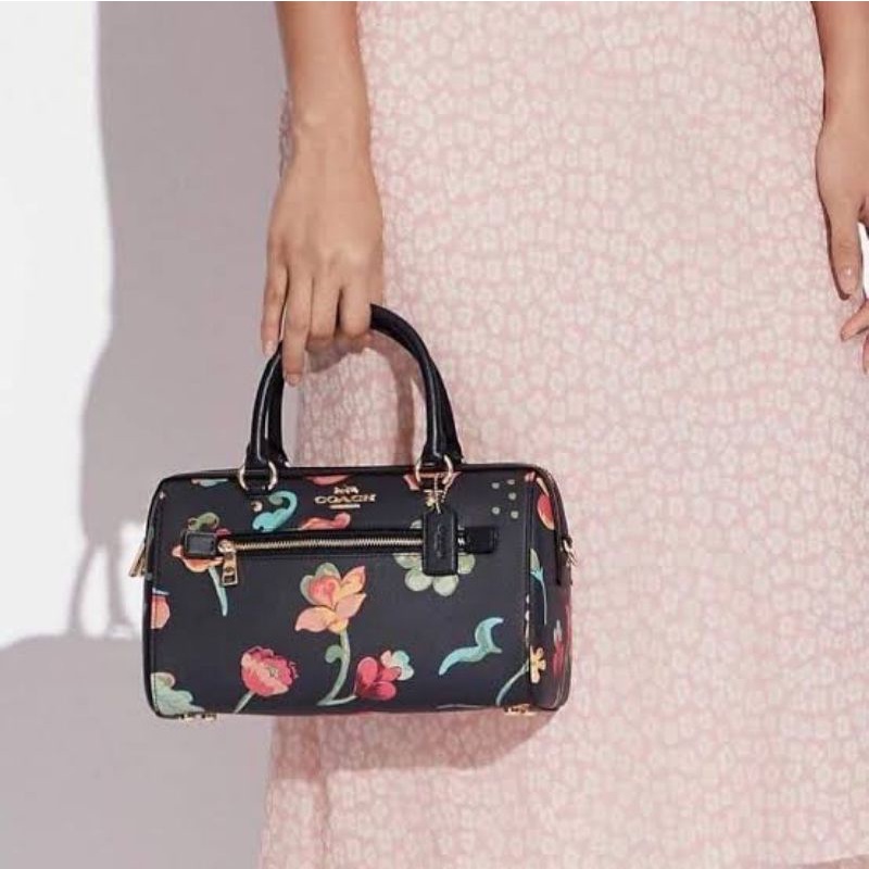Coach Rowan Satchel bag With Dreamy Land Floral Print