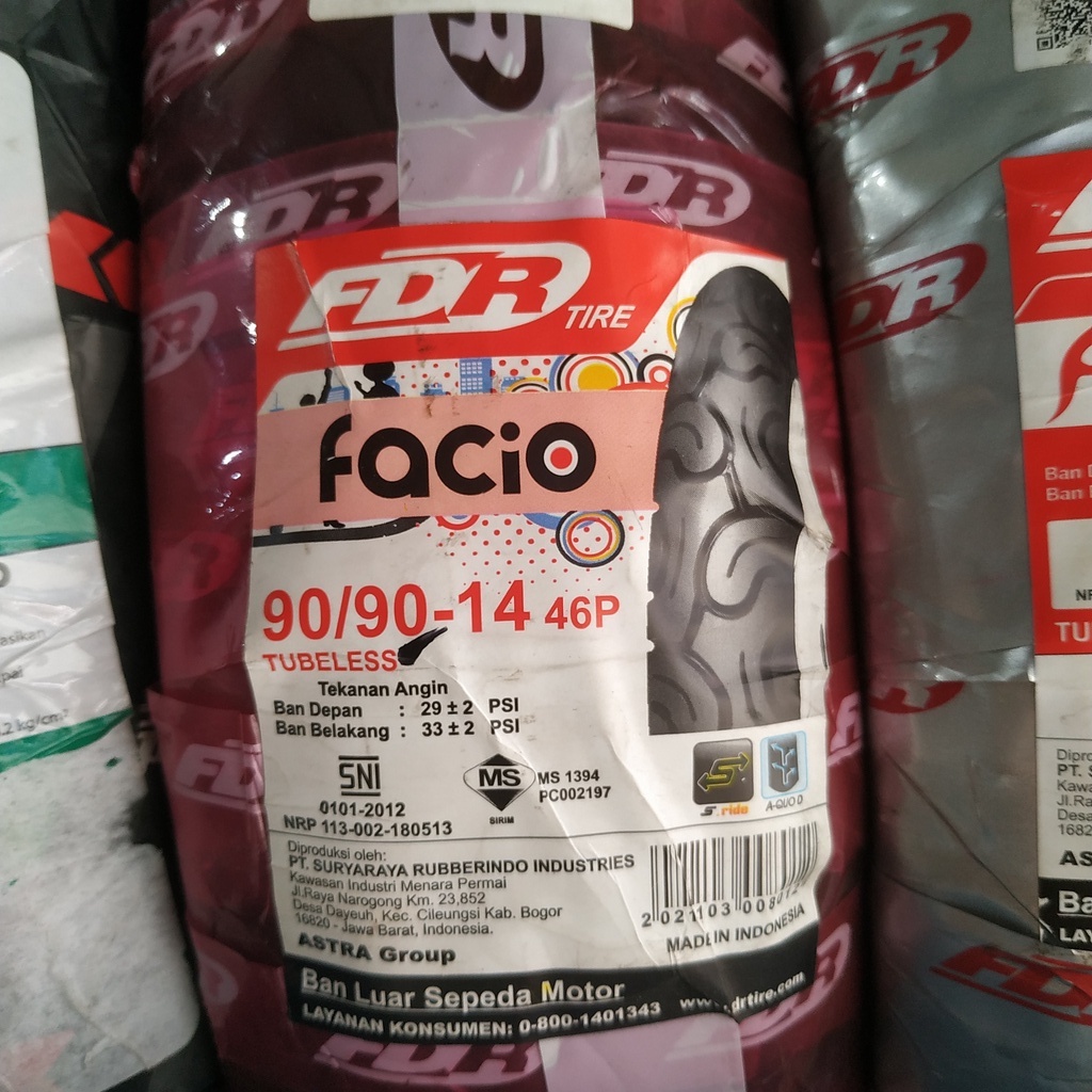 Ban Tubeless FDR FACIO 90/90-14 46P