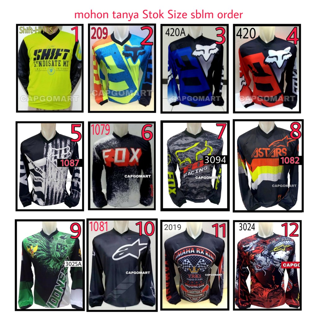 BAJU JERSEY KAOS OLAHRAGA SEPEDA MOTORSPORT DOWNHILL TRAIL 