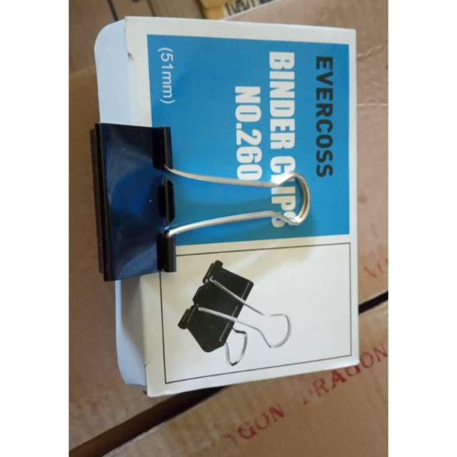 

1 pack Binder Clips No 260 Penjepit Klip Kertas Clip Besar Murah