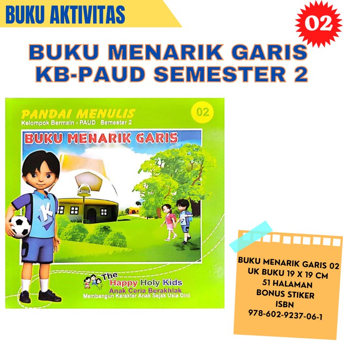 Happy Holy Kids-Buku Menarik Garis Kelompok Bermain PAUD Semester 2