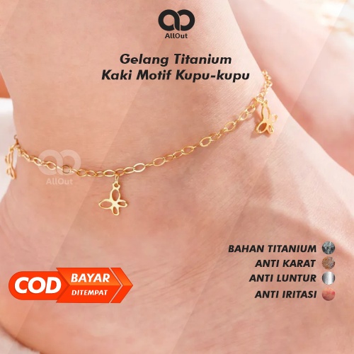 Gelang Tangan Gelang Kaki Wanita Titanium Silver Gelang Tangan Kaki Wanita Anti Karat Putih Cantik