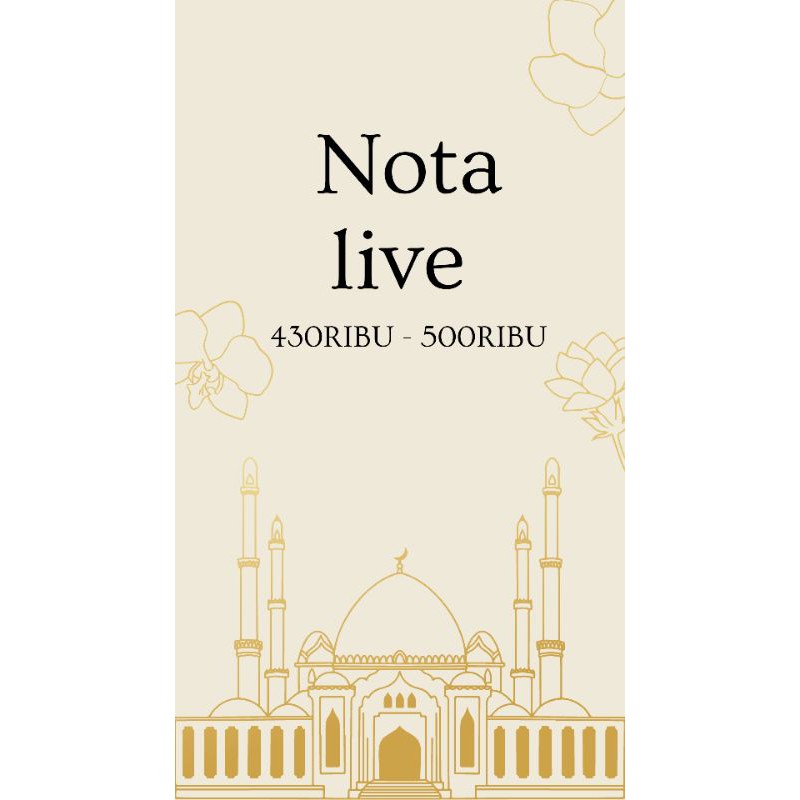 nota live 430 ribu -500 ribu