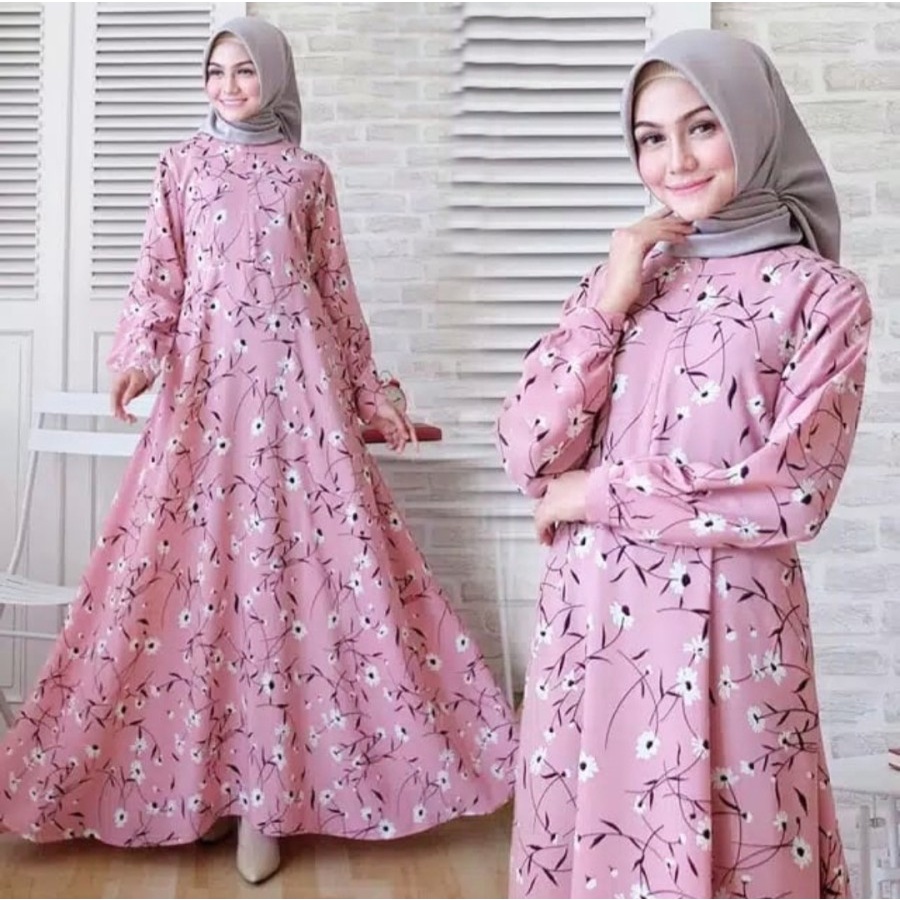 Baju Gamis Terbaru 2021 Dress Arsy mewah Cantik Seleb Gaul Trandy Kekinian Gamis Kondangan
