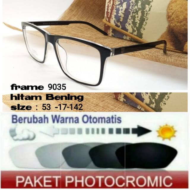 Frame Kacamata Sporty Trendy, Kaca mata Terbaru, Kacamata Minus Plus Anti Radiasi PHOTOCROMIC