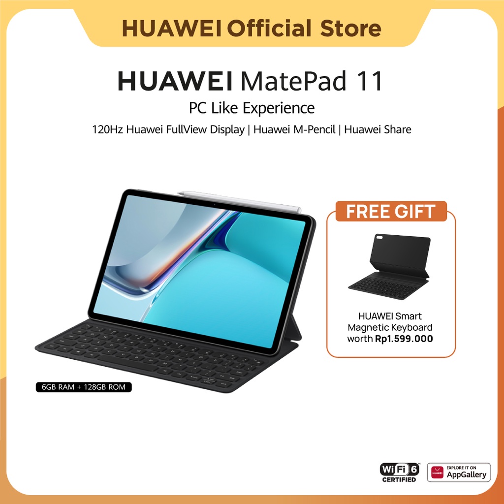 Jual HUAWEI MatePad 11 Tablet [6+128GB] + Smart Keyboard | 120 Hz ...