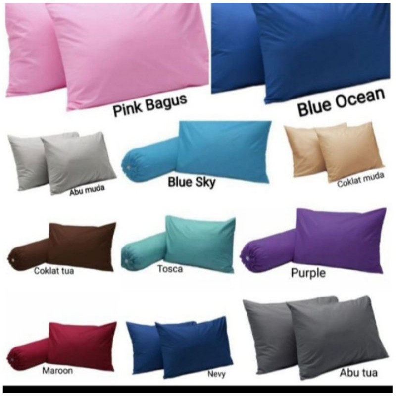 Grosir Sarung Bantal Polos Embos Adem Nyaman Sarung Bantal Tidur