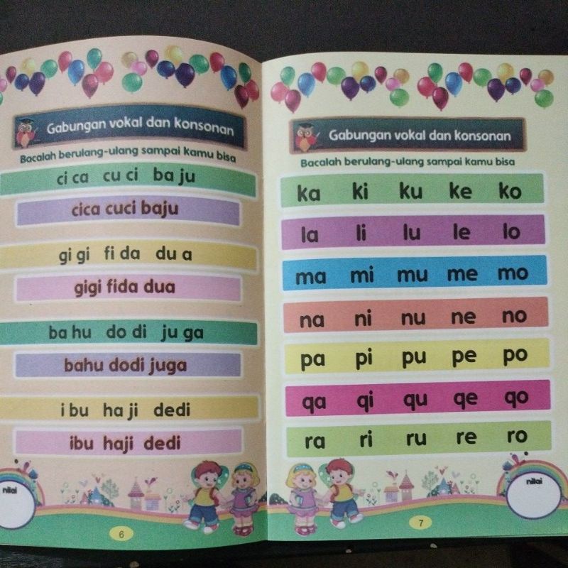 buku cara cepat mahir membaca aiueo 32 halaman (15×24cm)