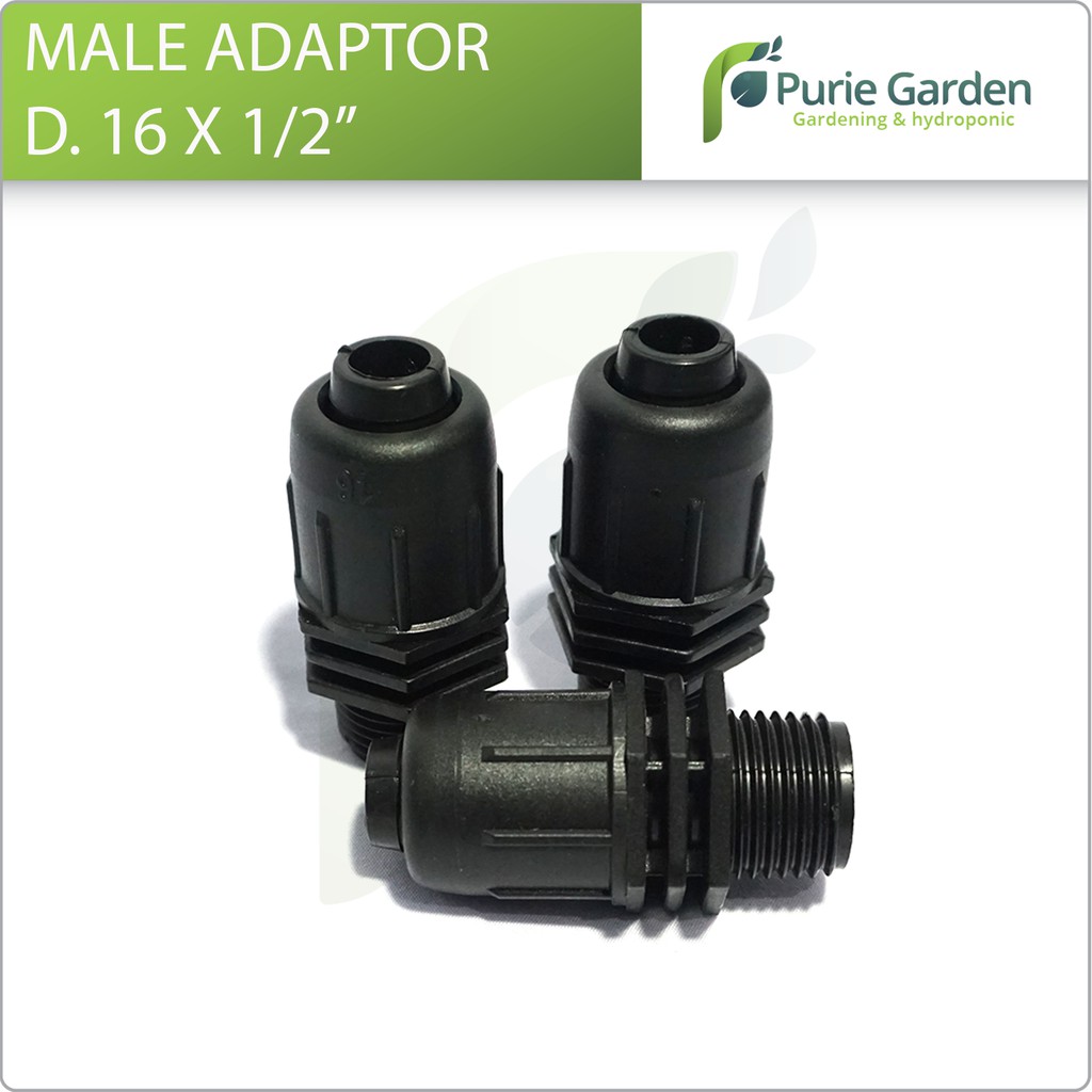 Male Adaptor Lock D. 16 x 1per2 Irritec