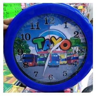 Lucu Jam Dinding - Karakter Kartun, Kaligrafi, Klub Bola Dll - Tayo Murah