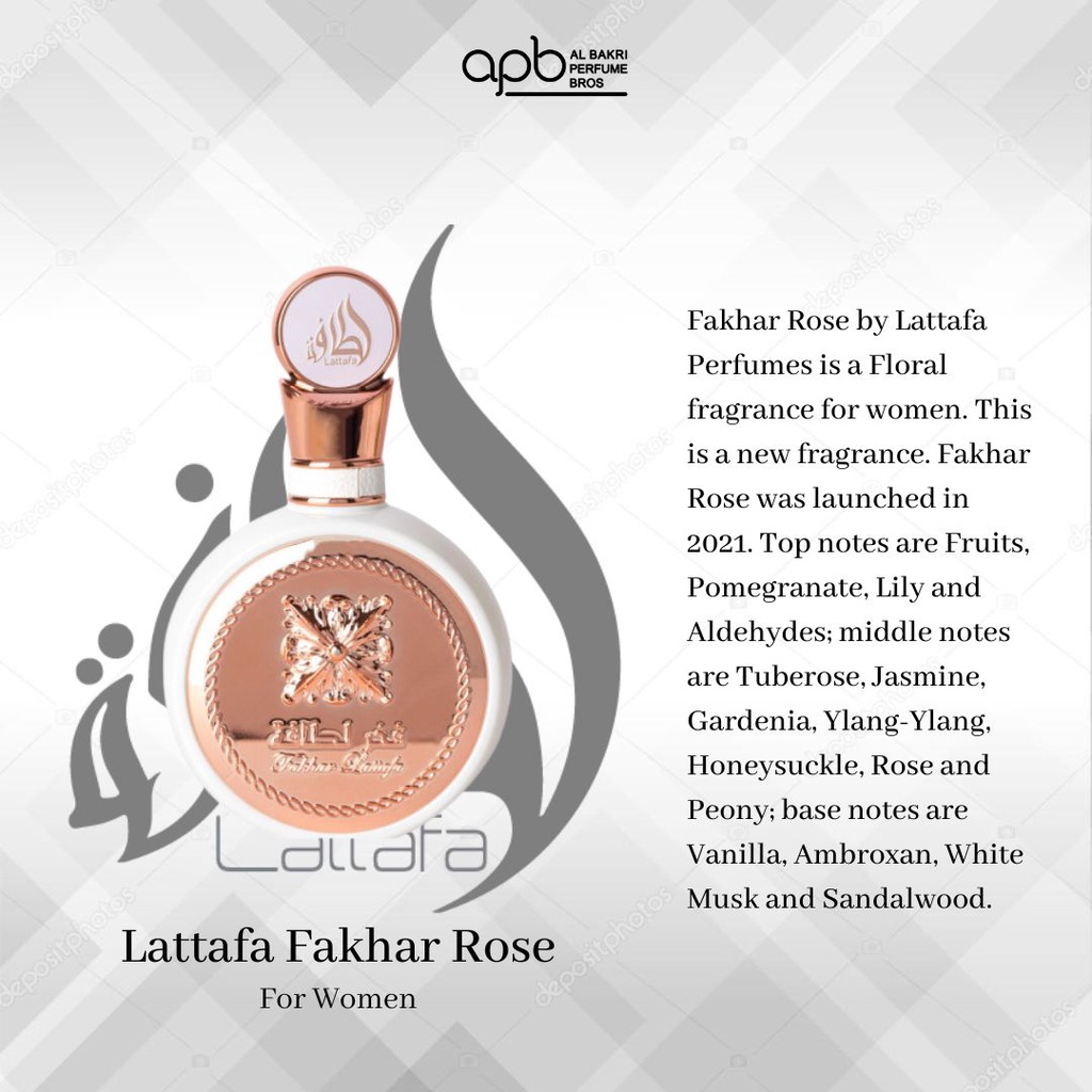 EAU DE PERFUME. READY PARFUM. LATTAFA. PARFUM. CLASSIC ROSE.