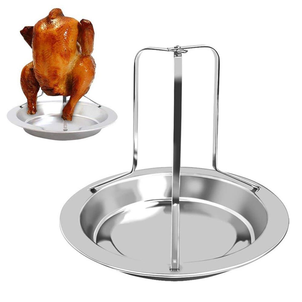 [Elegan] Rak Roaster Untuk Grill Oven Stainless Steel Beer Can Beer Ayam Canister Chicken Roaster Alat BBQ