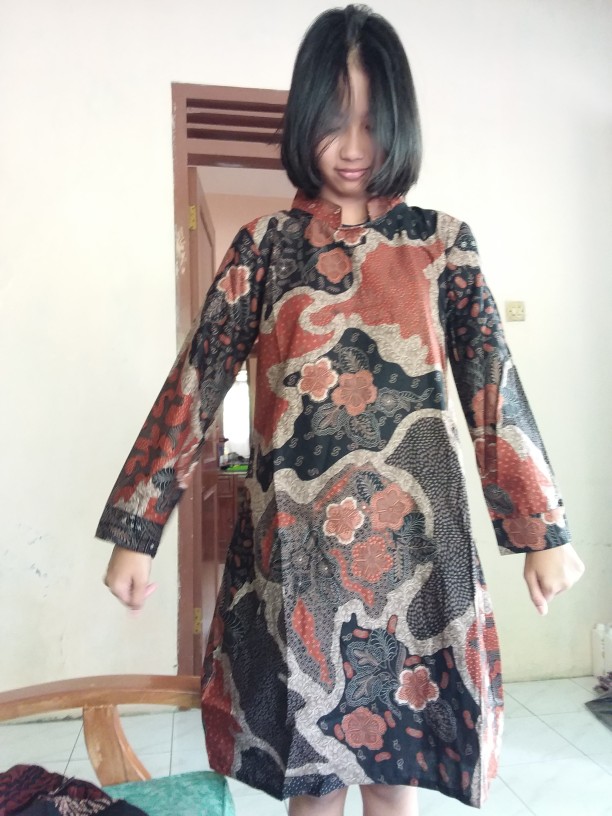 Terlaris Serut Genes Jelita Tunic Navbor Yelbor Whitbor Creambor Tunik Batik Modern Hrb030 Dolbi Dob
