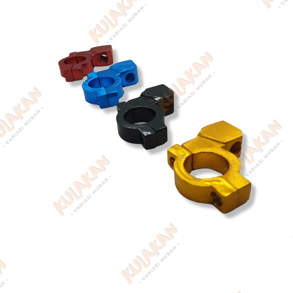 Dudukan Bracket Breket Adaptor Dudukan Spion CNC Stang Drat Honda Sepasang Universal Satria Fu Vixion