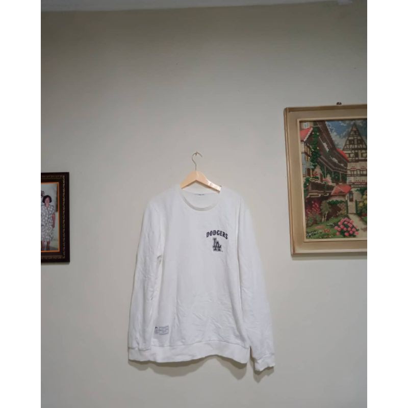 Crewneck MLB Dogres Putih Original