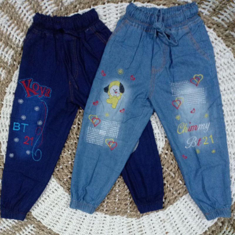 CELANA JOGGER JEANS ANAK PEREMPUAN//JOGGER JEANS ANAK PEREMPUAN:3-6 THN