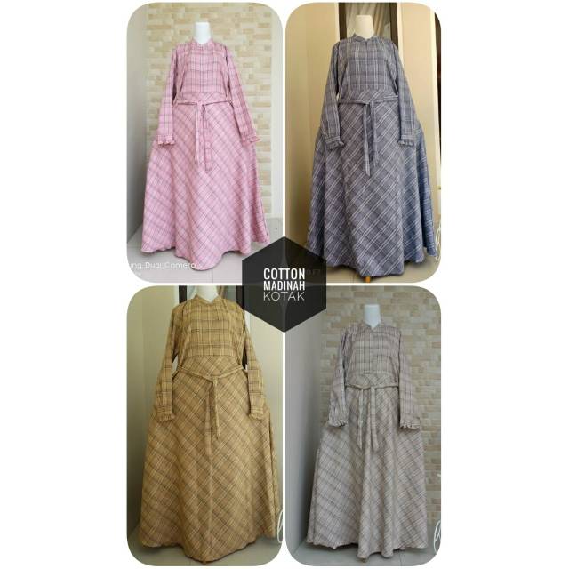 Gamis Katun Madina Kotak