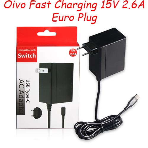 Oivo AC Adapter Fast Charger 15V 2.6A IV-SW008S for Nintendo Switch