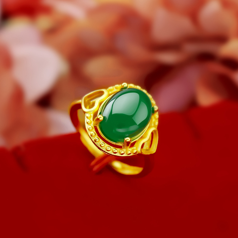 Cincin Emas Asli Kadar 375 Buka Cincin Dengan Permata Super Star Cincin Hadiah Terbaik Untuk 86C1#