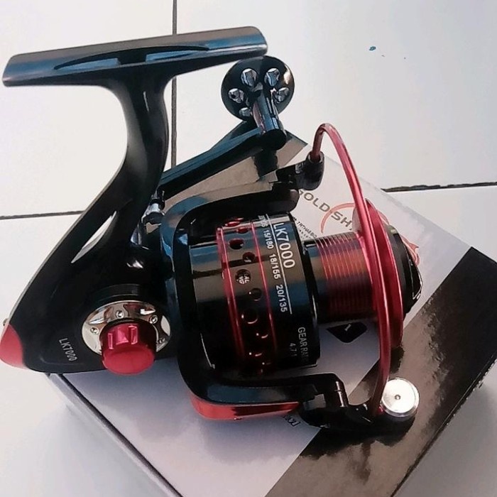 Reel 7000 Gulungan Pancing Gold Sharking LK7000 Metal Reel 4.7:1 13BB