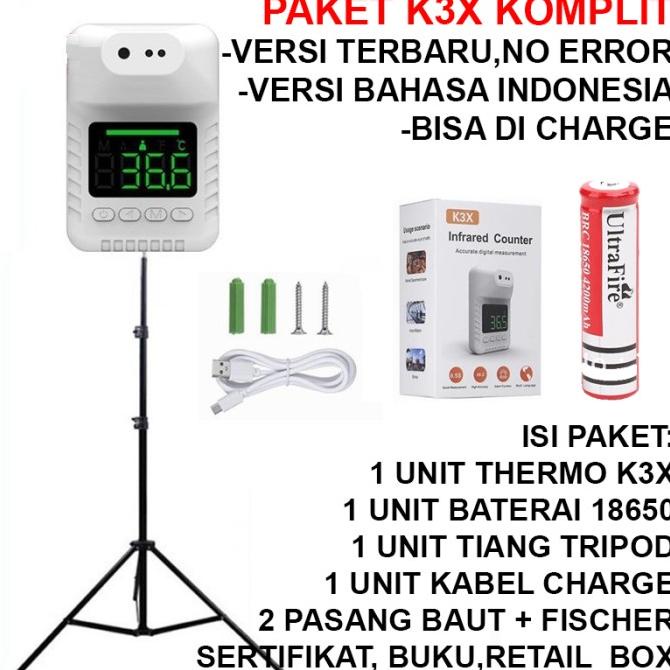 PAKET LENGKAP K3X + TRIPOD + BATERAI BS DI CHARGE thermometer infrared - TRIPOD ONLY