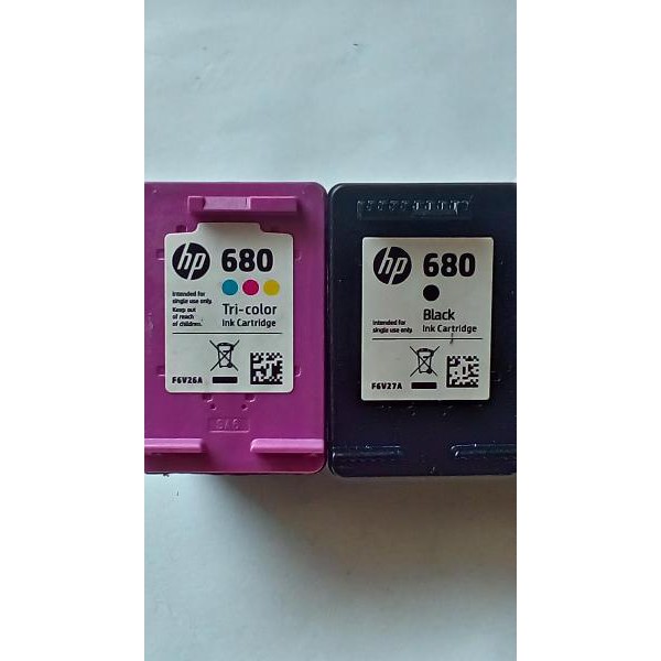 TINTA HP 680 BLACK/COLOUR BEKAS ORIGINAL