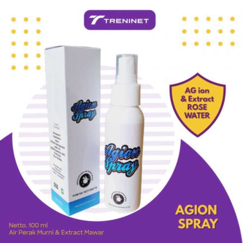 Agion Spray mengandung Ion Perak Murni/Ekstrak Bunga Mawar/Air Ion Perak Original