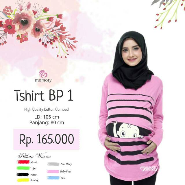 PRODUK TERBARU baju hamil unik / baju ibu hamil kaos BP1 (lengan panjang dan pendek)