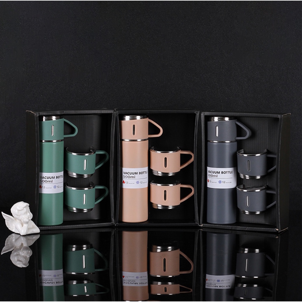 [SMALLBELL SHOP]Termos Sultan Vacuum Flask Set / Botol Minum Cangkir Premium 500 ML Panas Dingin