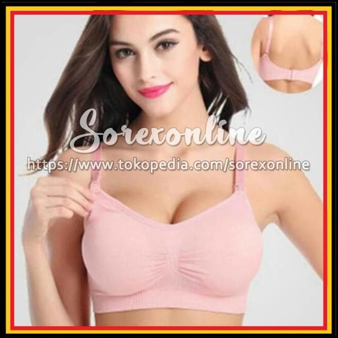 BOLEH DROPSHIP Sorex Bra BH Menyusui Busa Tanpa Kawat Kait Depan 8200