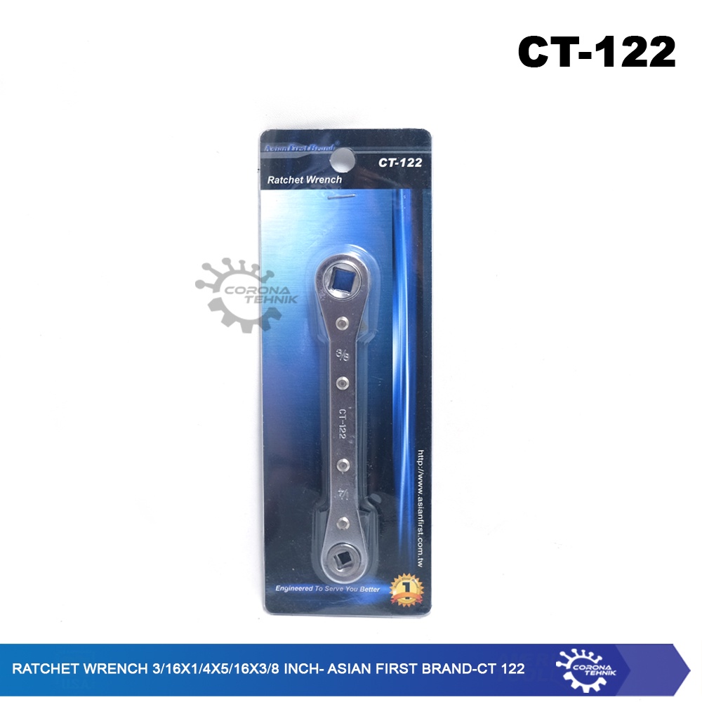 CT-122 - Ratchet Wrench 3/16 x 1/4 x 5/16 x 3/8 Inch - Asian First Brand