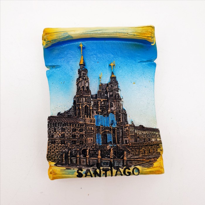 3D Fiber Souvenir Magnet Negara magnet Kulkas Tempelan kulkas SANTIAGO