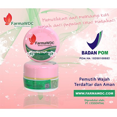 Whitening Day Cream FarmaWDC 10gr BPOM (1 Buah Cream Siang)