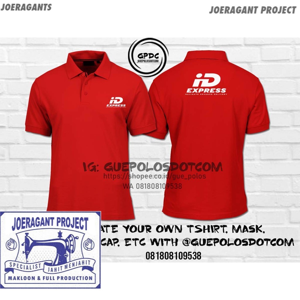 Poloshirt ID Express Ekspedisi Pengiriman - Polo Kurir ID Express - Kaos ID Express - Kaos Kerah JP