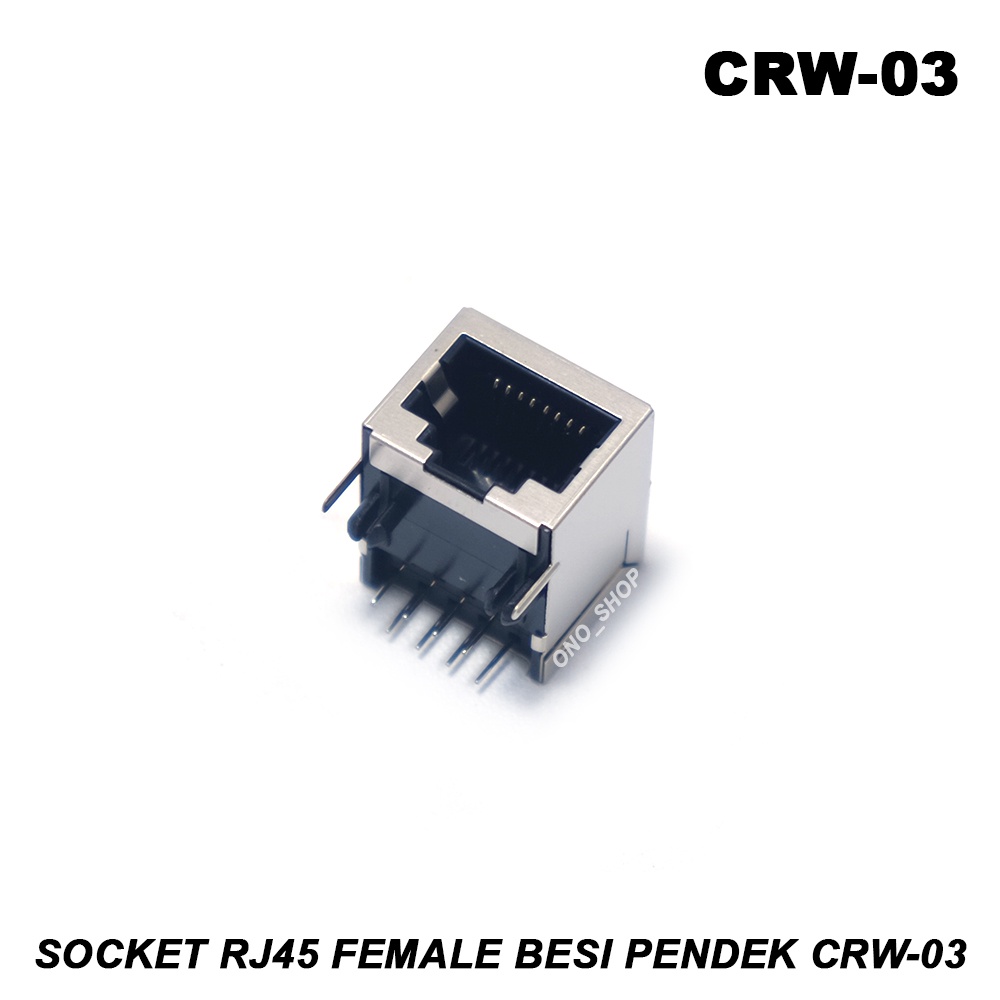 CRW-03 - Socket RJ45 Female Besi Pendek