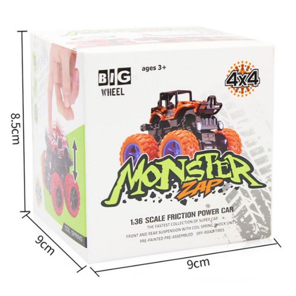 mainan anak Monster Zap Mainan Mobil Jip Zap JEEP ZEP JEP TRUCK Off Road 4 Drive Inertial Bigfoot JEEP TOYS 360 derajat