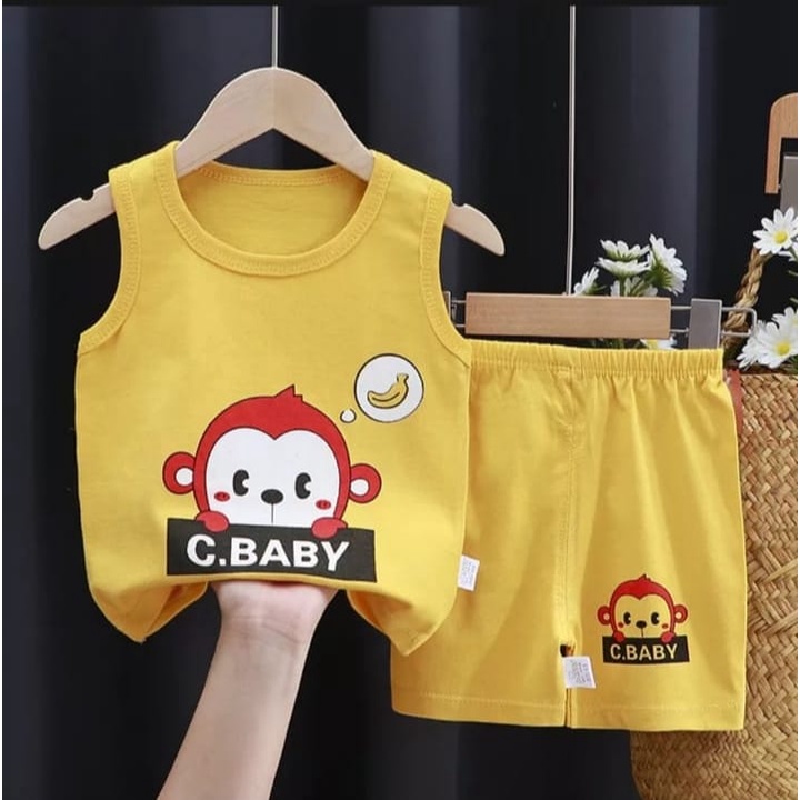 SETELAN SINGLET BAJU ANAK LAKI LAKI SINGLET MONYET SGL