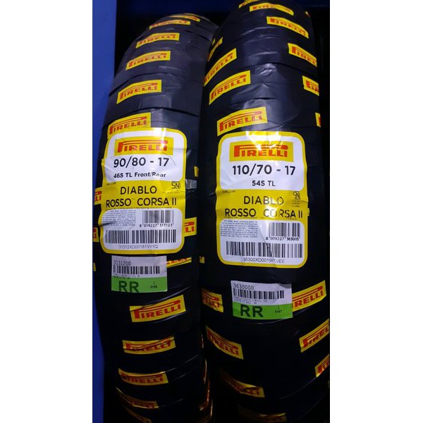 Ban Paketan 90 80 & 110 70 Ring 17 soft Compound Pirelli Diablo Rosso Corsa 2 bukan R46 R93 IRC