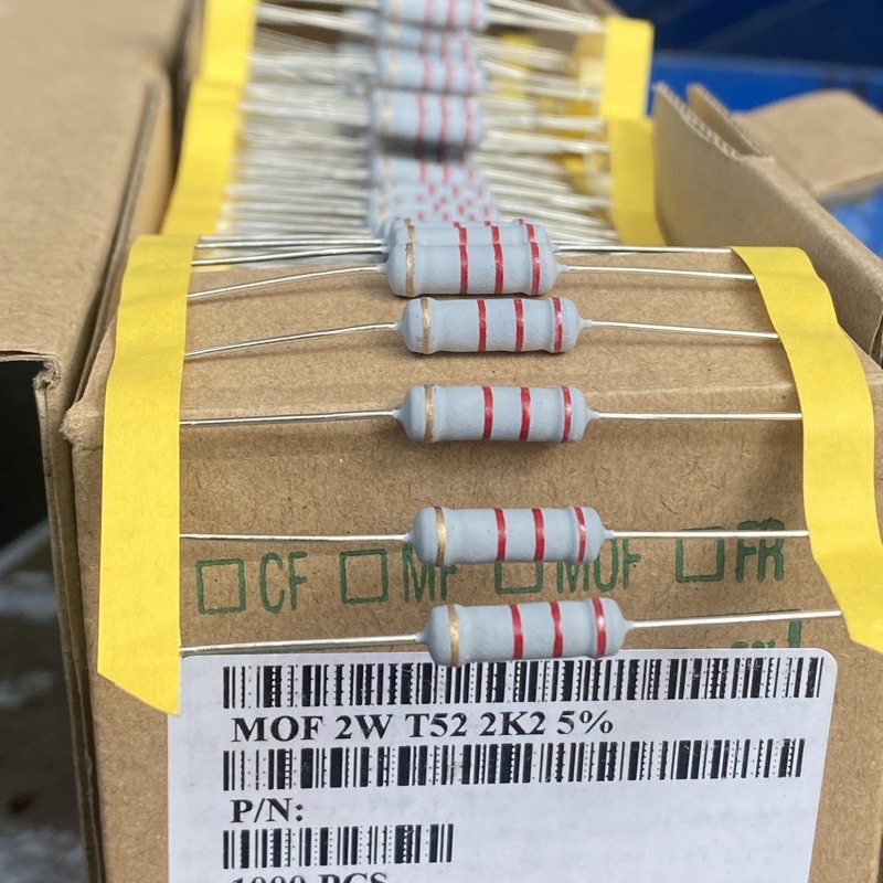 resistor 2k2 2w taiwan kaki tebal