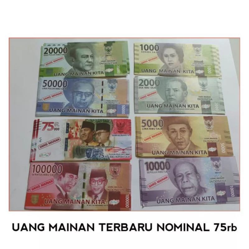 150 Lembar Uang Mainan Mirip Asli / Uang Kertas Mainan Buat Mahar