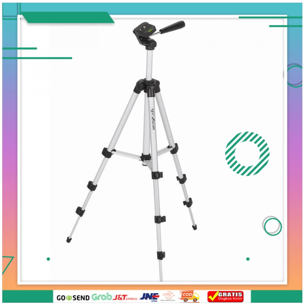 (BISA COD) FTIHSHP Tripod Stand 4-Section Aluminium with Brace- WT-3110A Original