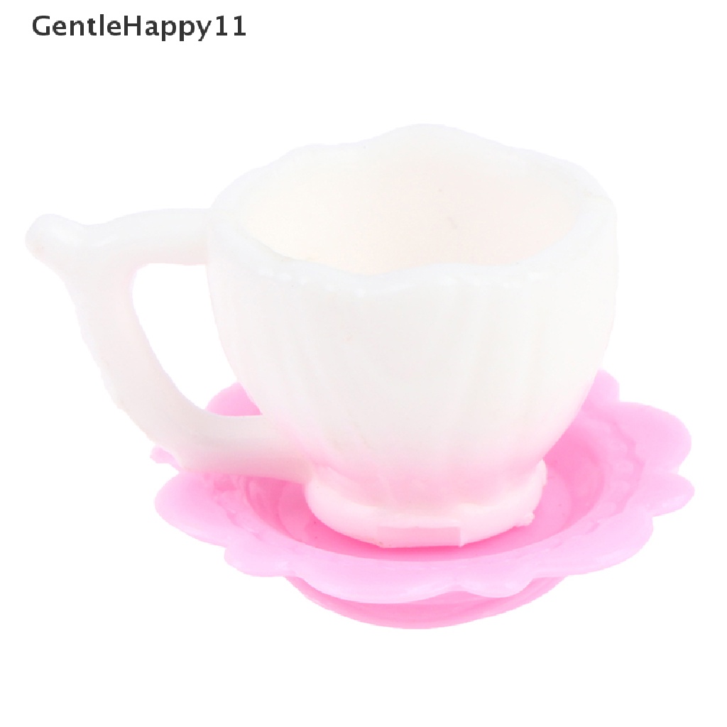 Gentlehappy 3pcs / Set Miniatur Teko + Cangkir Teh / Kopi Untuk Aksesoris Rumah Boneka