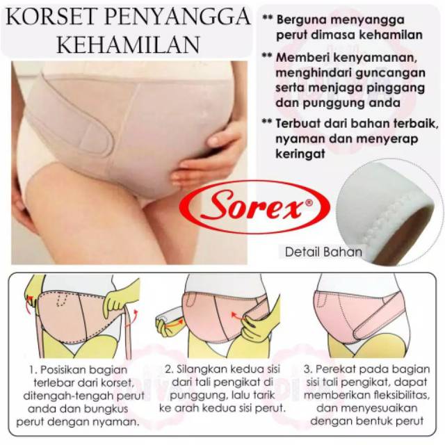 Korset Penyangga Kehamilan / Korset Hamil Sorex 4427 / Maternity Support Belt [ Bunda Altaf ]