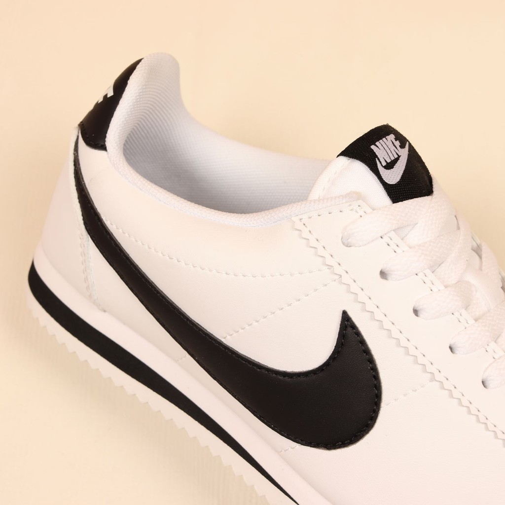 Nike Cortez Leather White Black Swoosh