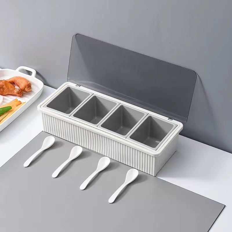Tempat Bumbu 4 Sekat/4 Sekat/Kotak Bumbu 4 in 1/Tembat Bumbu Dapur