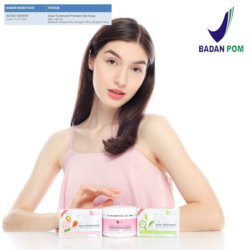 BPOM HEDITA ACNE TREATMENT PREMIUM BARSOAP 80GR